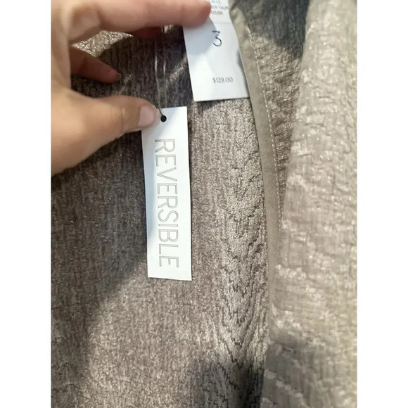 Chico's Duster Open Tan Long Sleeve Reversible with Pockets Textured Size 3 1409 - Picture 6 of 11